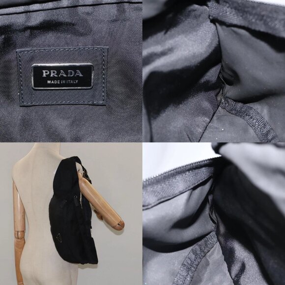 PRADA Waist bag Nylon Black Silver Auth 116632V - Picture 15 of 16